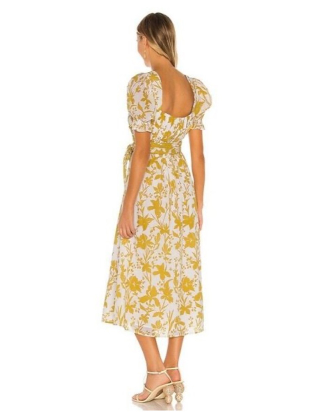 Cleobella Fresia Midi Dress Floral Lemon Yellow - Picture 2 of 12